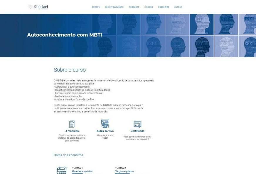 Portal Singulari abre inscrições para curso ‘Autoconhecimento com MBTI’