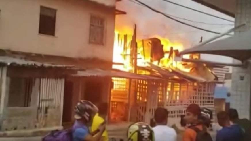 Incêndio atinge casas no bairro São Jorge