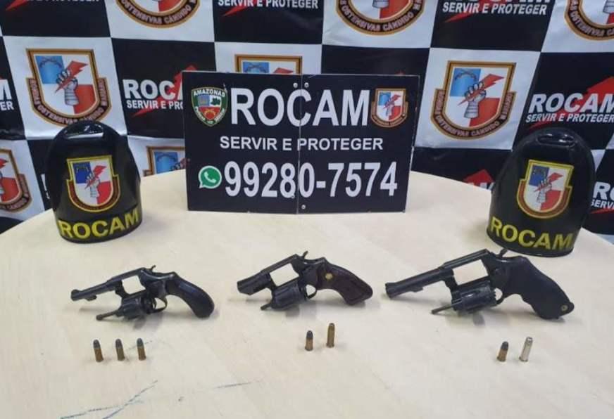Homem é preso com três revólveres no Tarumã