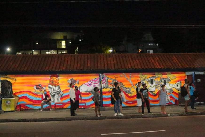 Mural de grafite deve chegar a mais uma parada da avenida Getúlio Vargas