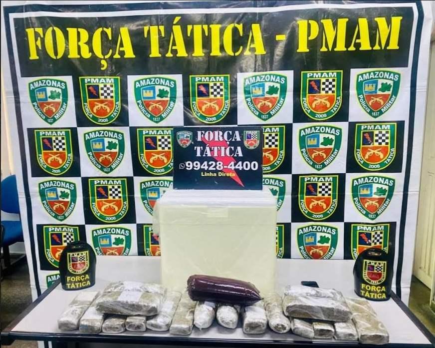 Homem é preso com 10 Kgs de drogas em embalagens de açaí