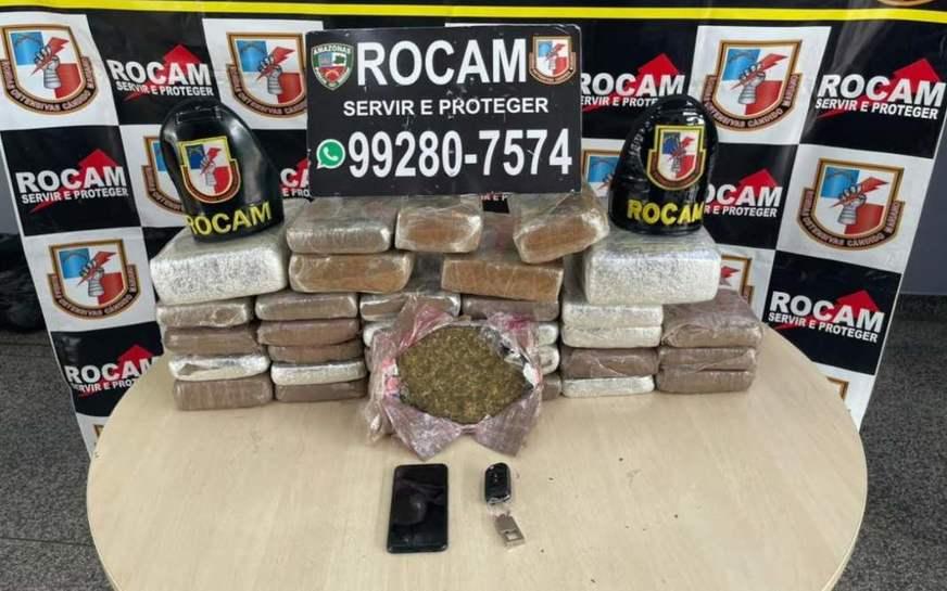 Dois homens são presos com 38 quilos de drogas
