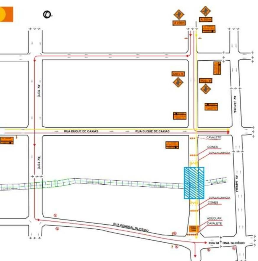 Prefeitura interdita trecho da avenida Tarumã para execução de obras do Prosamim