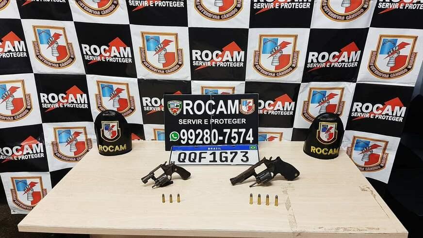Trio é preso com armas e munições no bairro Lago Azul