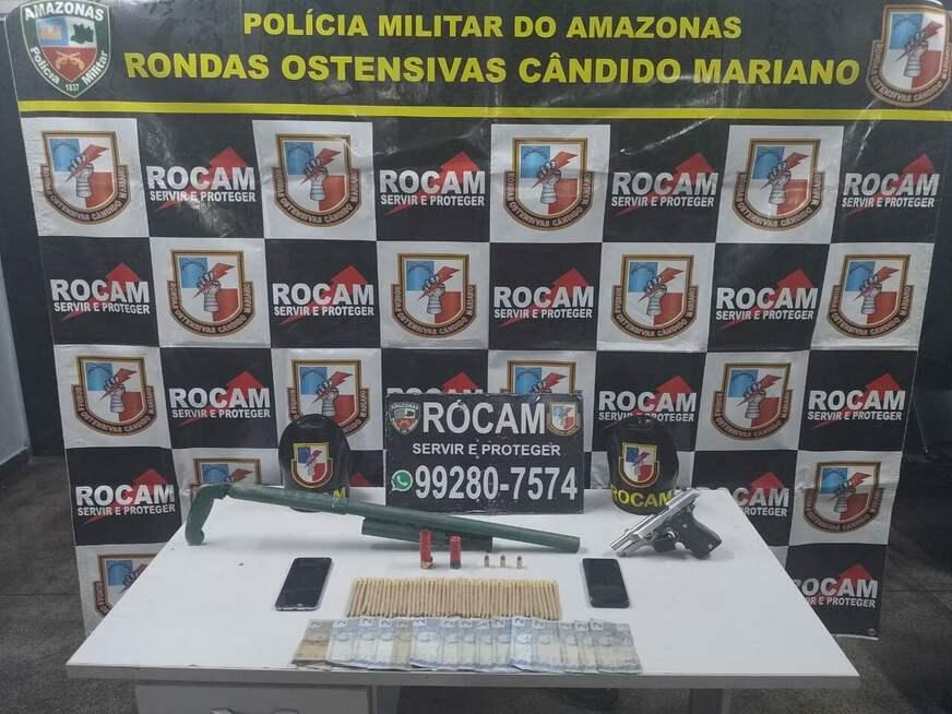 Drogas, armas e munições são encontradas após denúncia