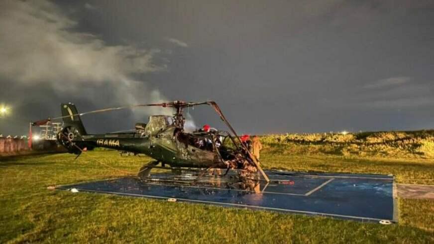 PF prende suspeitos que incendiaram helicóptero do Ibama em Manaus