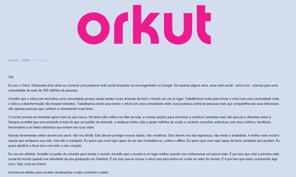 Orkut é reativado e usuários da rede social comemoram possível retorno