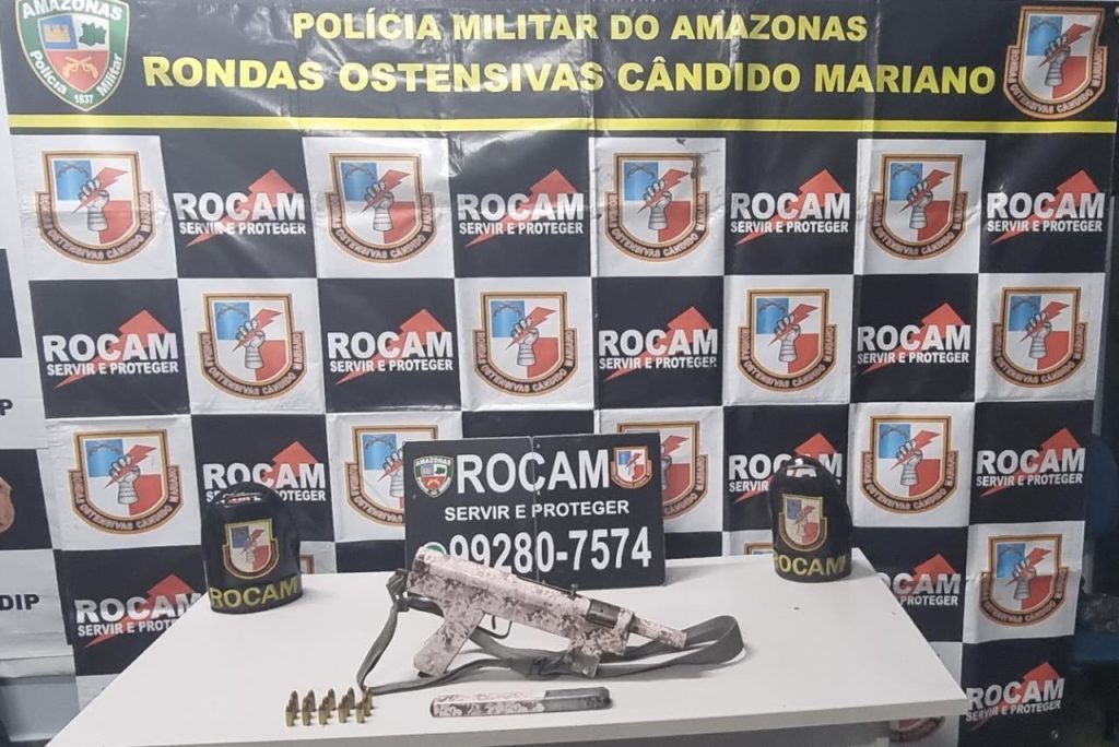 Homem é preso ostentando arma caseira no Centro de Manaus