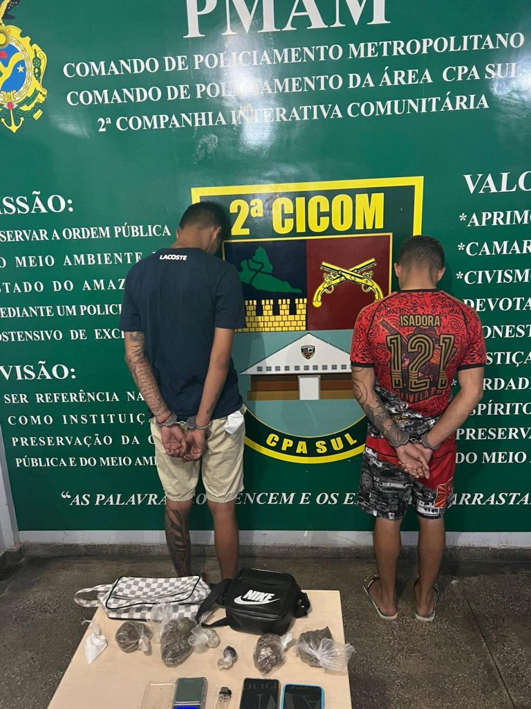 Dupla é presa por tráfico de drogas em Manaus