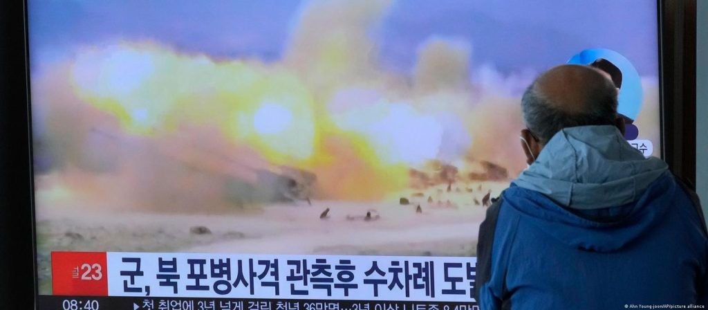Coreia do Norte faz disparos em ‘alerta’ à Coreia do Sul