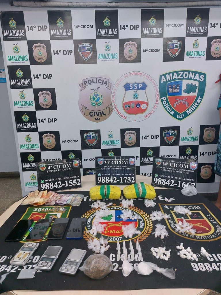 Trio é preso por tráfico de  drogas na comunidade Santa Inês