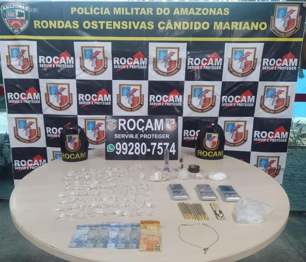 Polícia prende mãe e filho por tráfico de drogas no Japiim