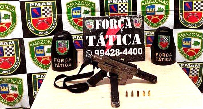 Submetralhadora caseira é apreendida no Terra Nova
