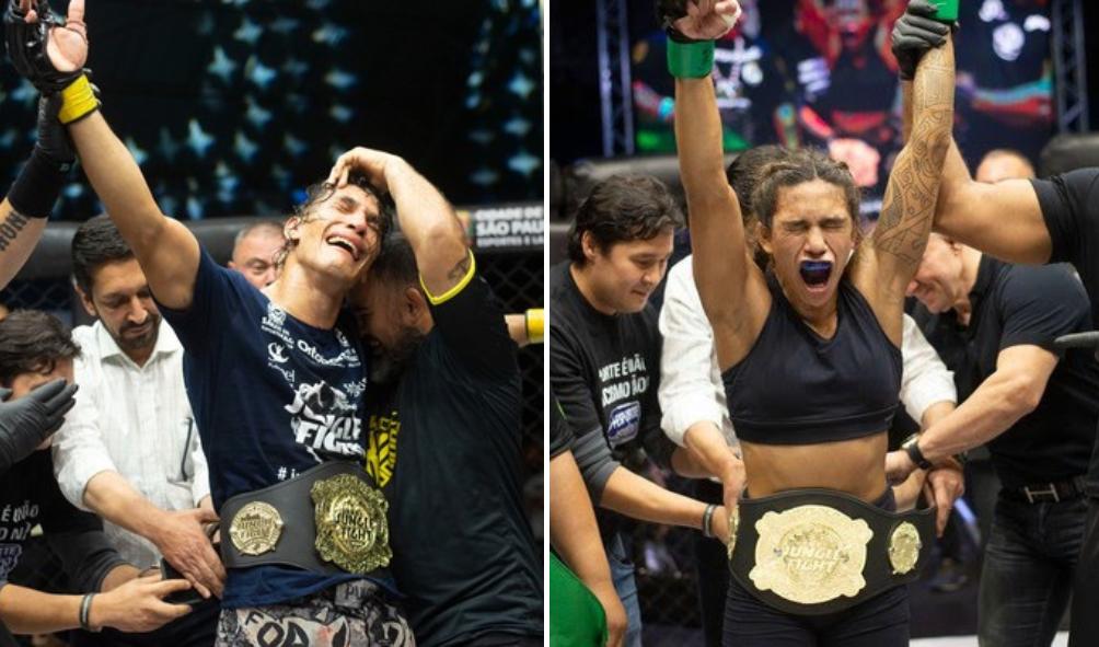 Amazonenses desembarcam em Manaus com cinturão do Jungle Fight na bagagem