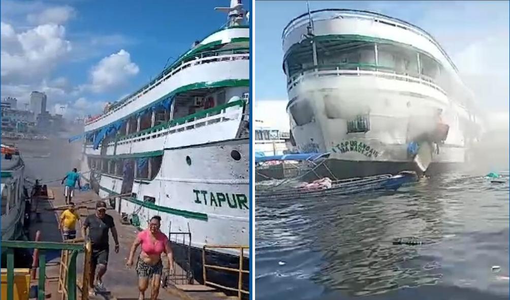 Explosão em barco na Manaus Moderna deixa um morto e outros sete feridos