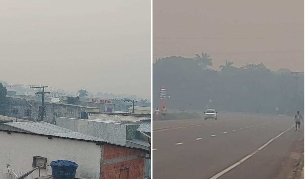 Fumaça encobre Manacapuru parcialmente e causa preocupação para moradores