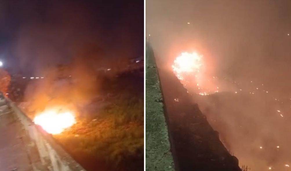 Incêndio é registrado em área de mata, no centro de Manaus