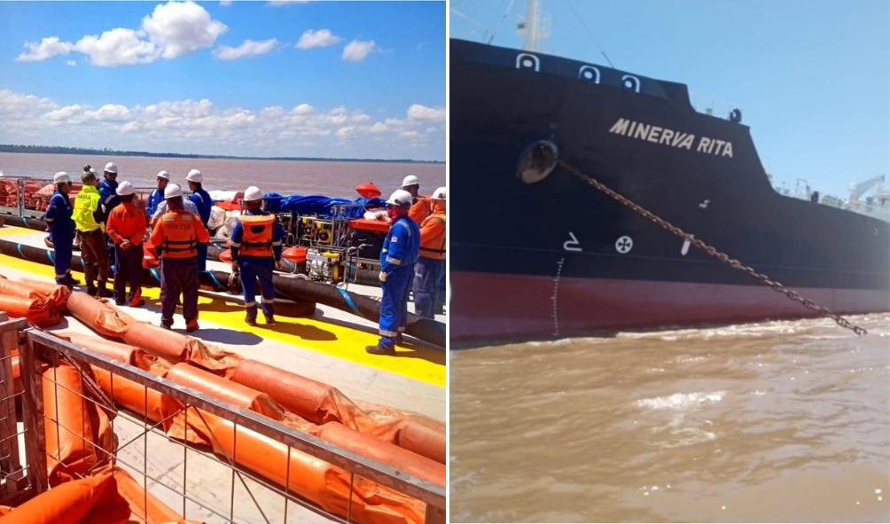 Navio petroleiro tomba em trecho do Rio Amazonas