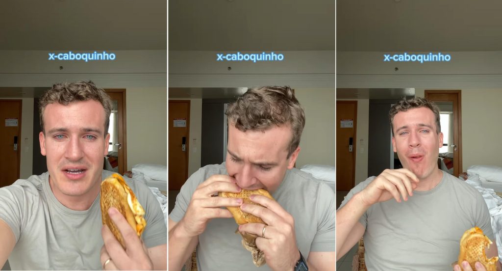 De volta a Manaus, gringo australiano chora por poder comer x-caboquinho: “É vida”