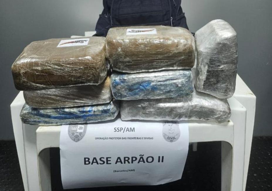 Polícia apreende droga avaliada em R$ 200 mil em Barcelos