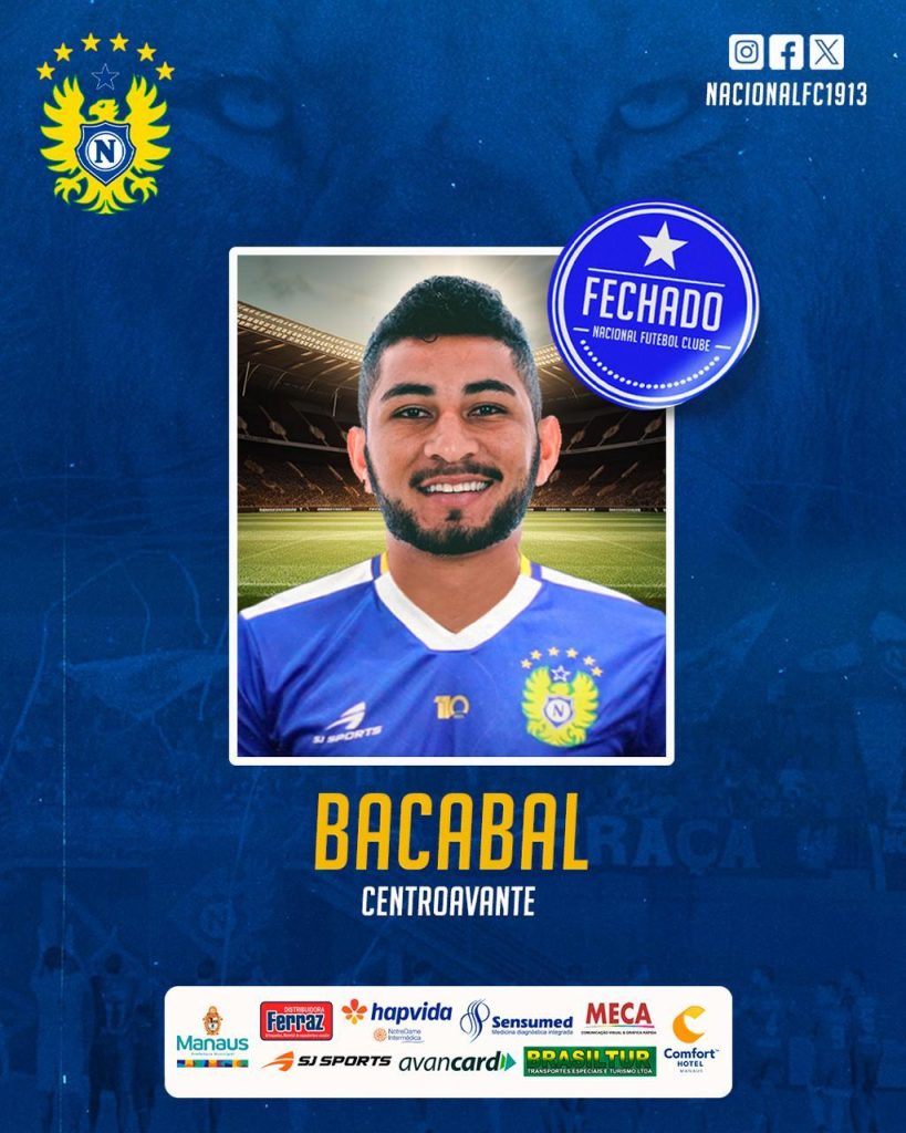 Nacional anuncia centroavante para sequência do Barezão 2024