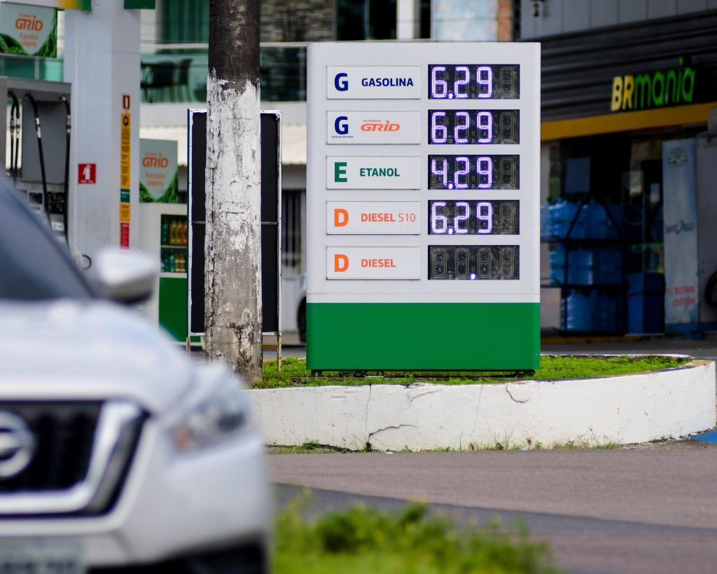 Preço do litro da gasolina sobe para R$ 6,29 em postos de Manaus