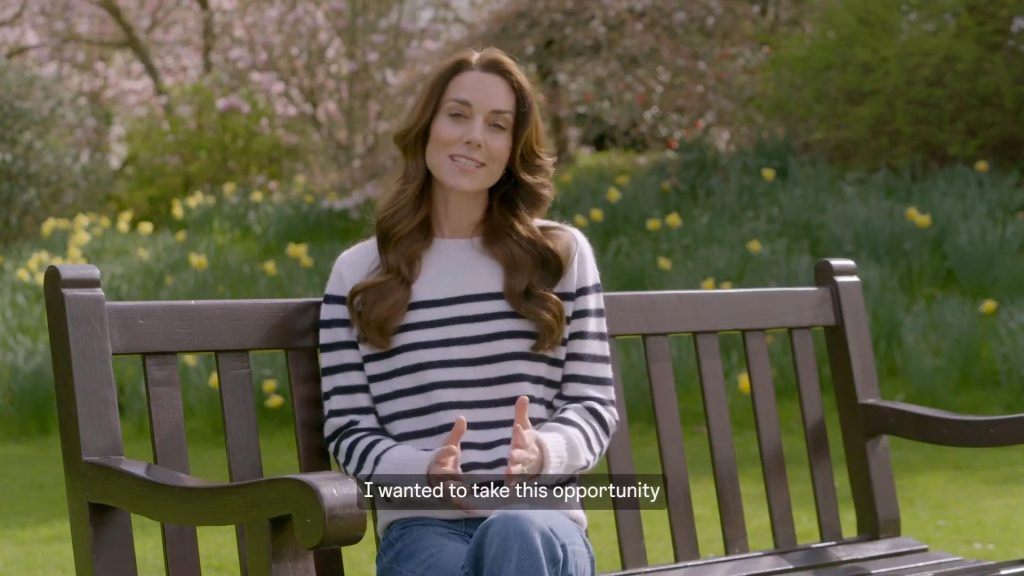 Princesa Kate Middleton revela estar com câncer