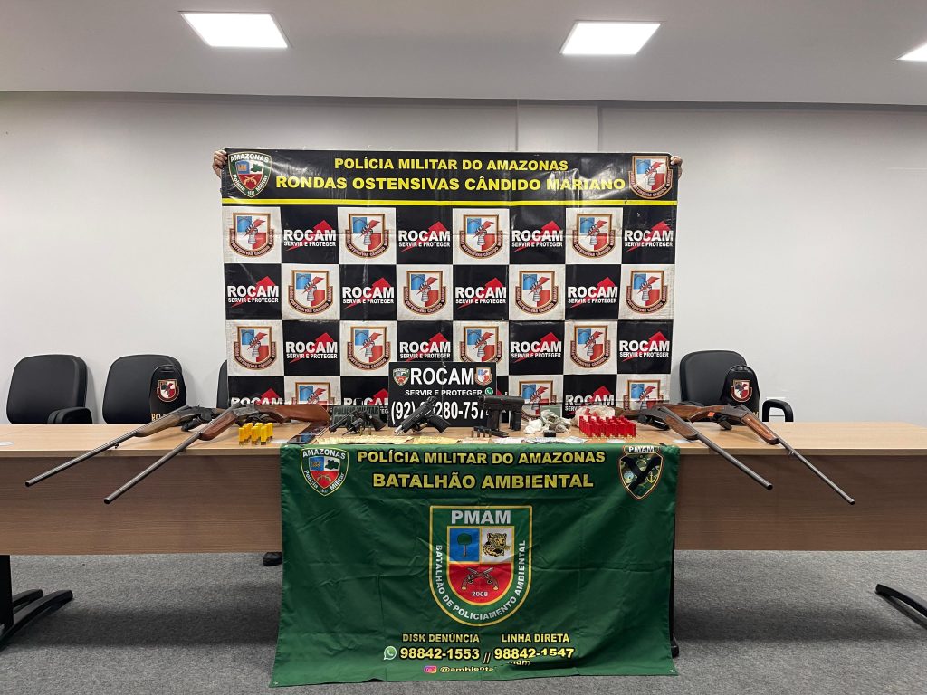 Piratas de rio são presos com sete armas de fogo e drogas no rio Amazonas