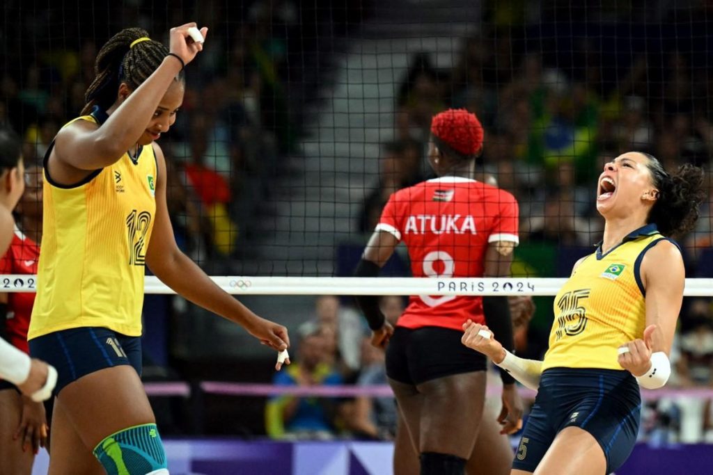 Brasil estreia no vôlei feminino dos Jogos com vitória sobre o Quênia