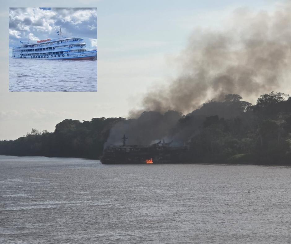 Incêndio em barco causa morte de passageiros próximo de Uarini