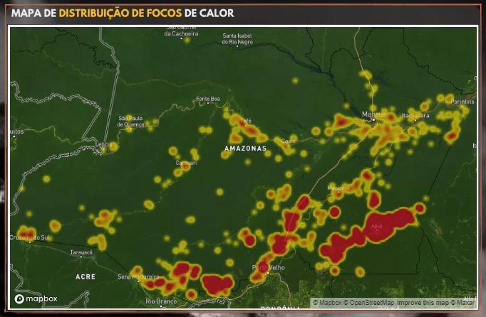 Sul do Amazonas já respira fumaça de queimadas e ar piora em Manaus