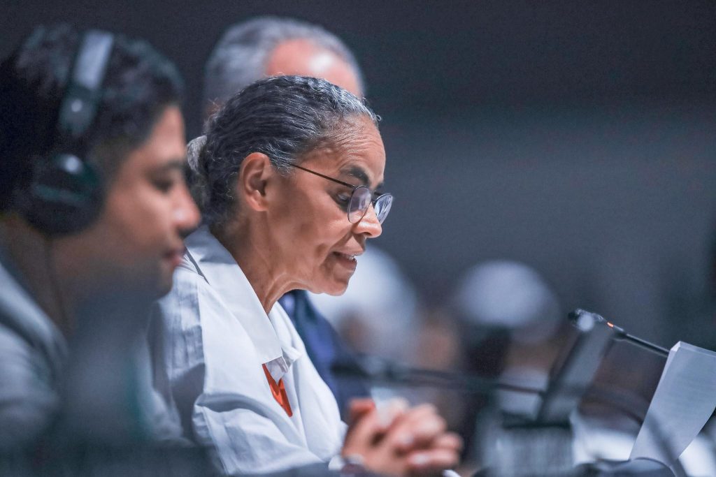 Ministra do Meio Ambiente, Marina Silva, durante a Sessão Plenária da COP28. Dia 11.12.2023  Dubai - Emirados Árabes Unidos