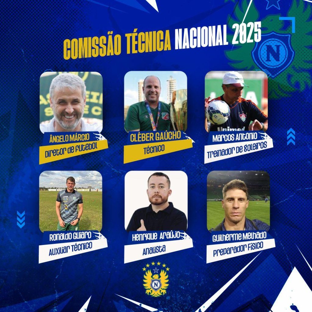 Nacional anuncia nova comissão técnica para 2025