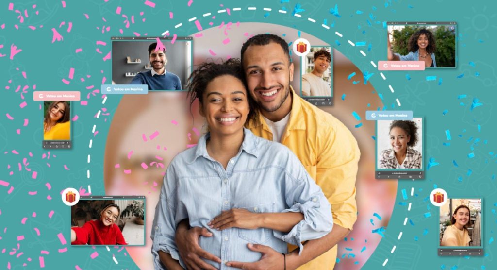 É possível combinar o chá de revelação online com uma celebração presencial?