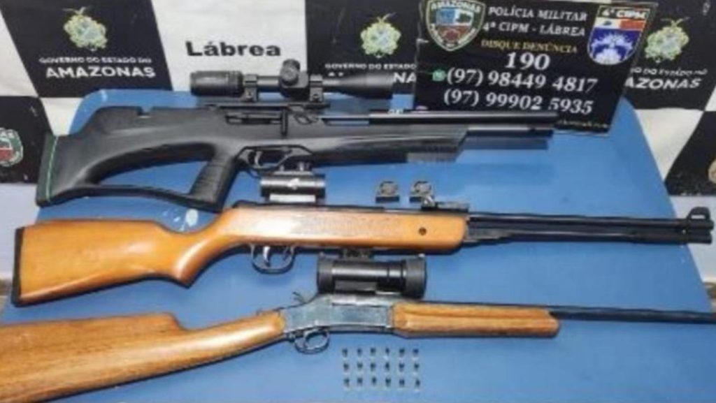Polícia do interior do AM prende homem com armamento pesado de uso permitido