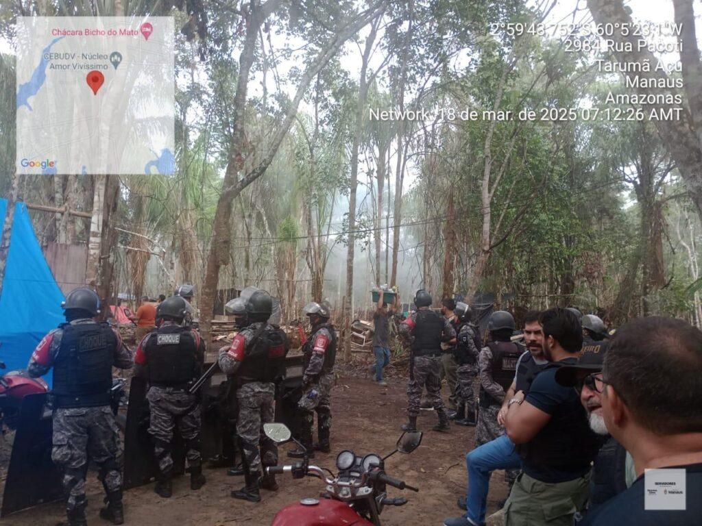 Reintegração de posse é realizada em APA na Bacia do Tarumã-Açú