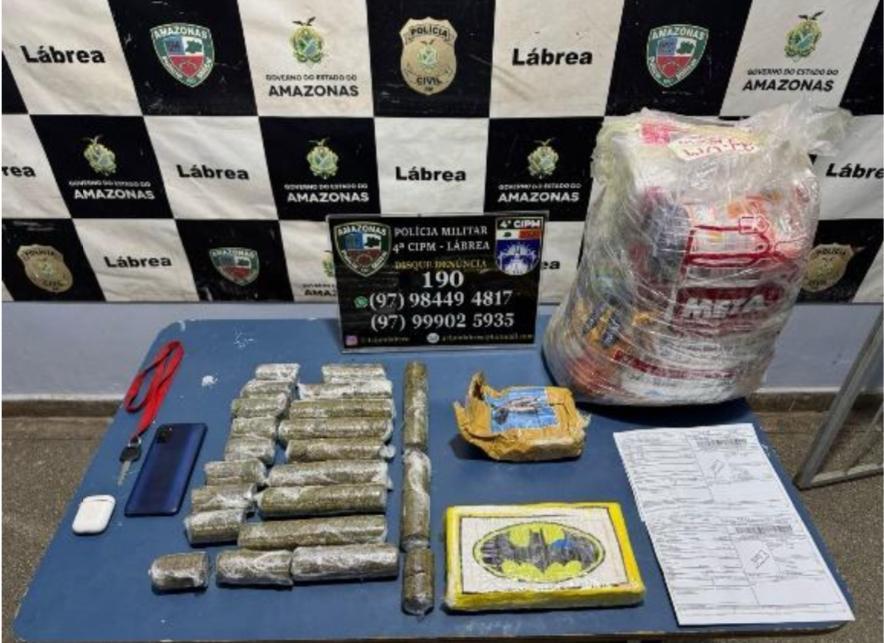 Adolescente de 17 anos é apreendido com drogas escondidas em cesta básica no interior do AM