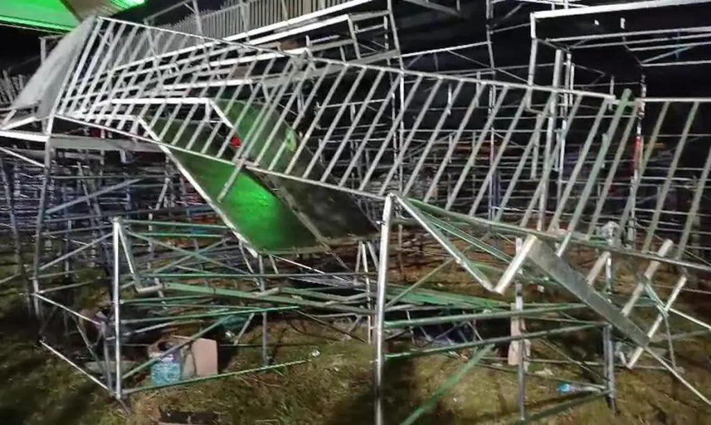 Desabamento de arquibancada em show no interior de SP deixa 60 feridos