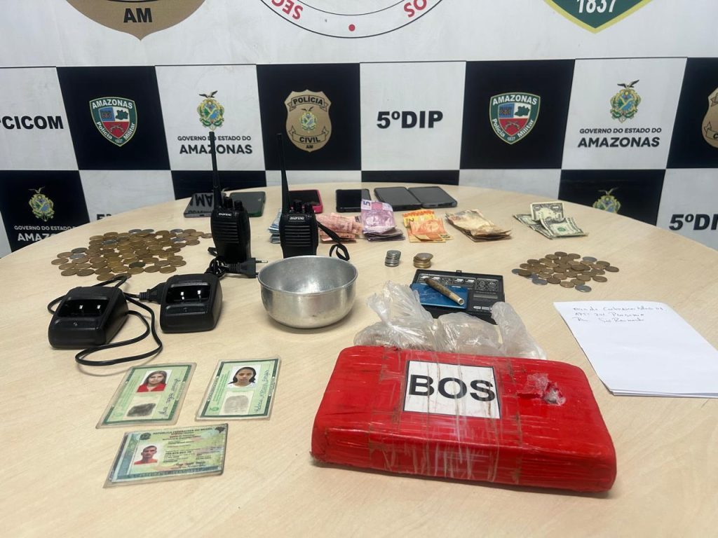 Quarteto é preso com cocaína, oxi e dinheiro em espécie e no bairro São Raimundo