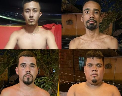 Rocam interrompe ‘festinha’ e prende quarteto por tráfico de drogas e porte de arma