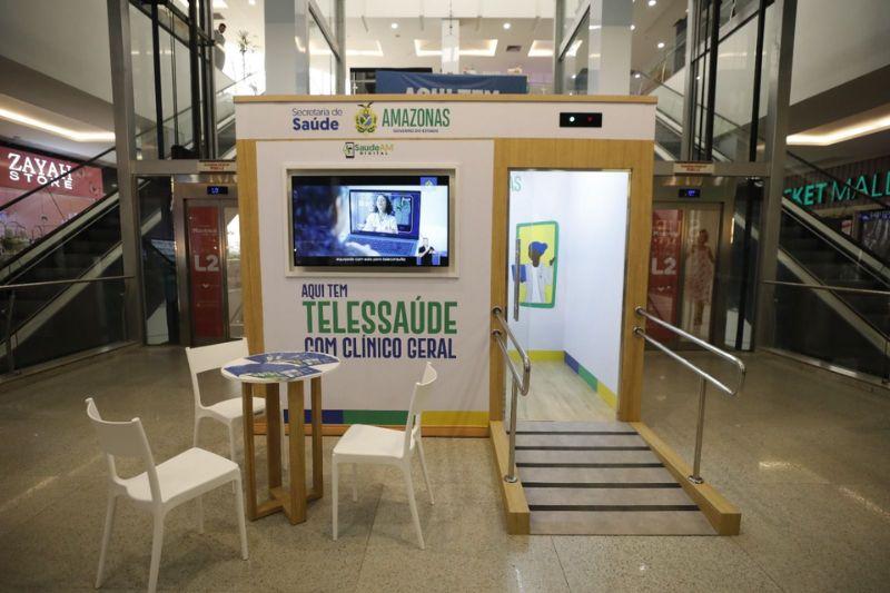 Teleatendimento em shoppings amplia acesso à saúde pública em Manaus