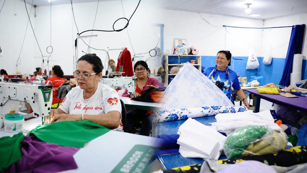 Profissionais da costura vestem o espetáculo de Caprichoso e Garantido