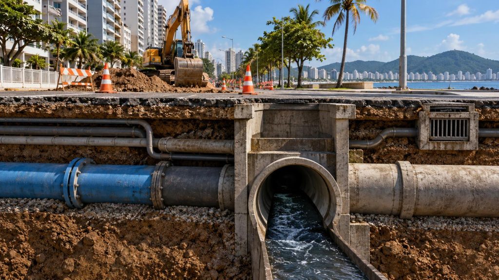 O que acontece debaixo das ruas quando uma cidade moderniza sua rede de esgoto