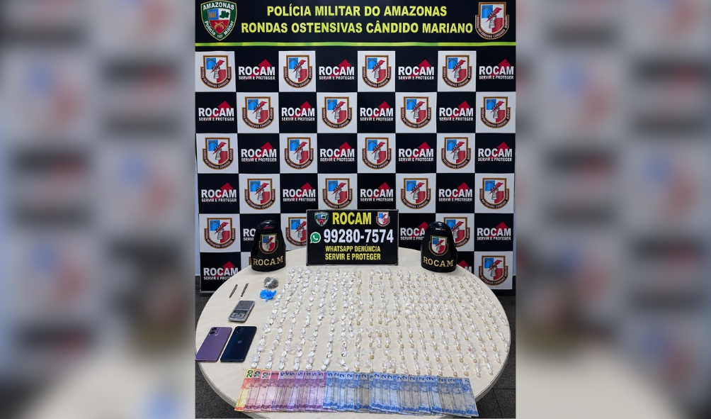 Ex-presidiário é capturado com mais de 200 trouxinhas de drogas, no Centro de Manaus